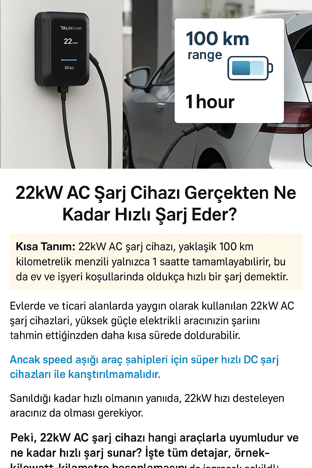 AC ve DC Şarj Arasındaki Farklar